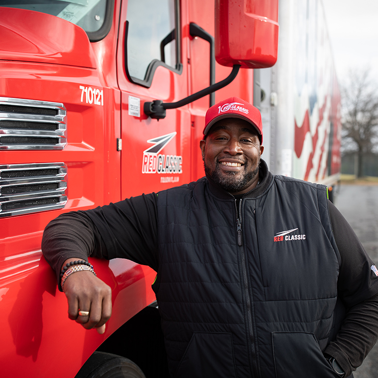 FreightSolutionsRTC Red Classic Truck Driver